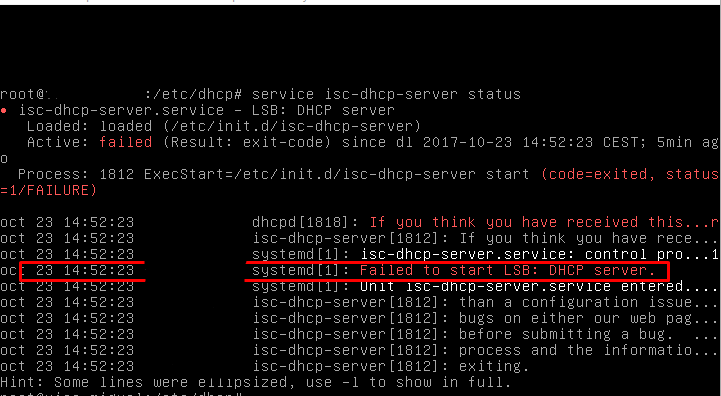 Debian 8 DHCP Server "Failed to start LSB: DHCP Server - Debian User Forums